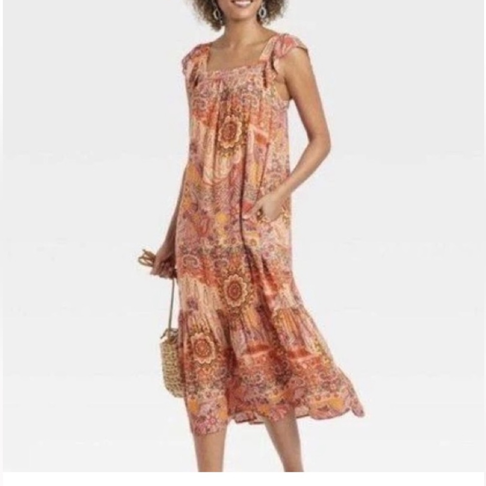 Knox Rose Bohemian Orange Maxi Dress